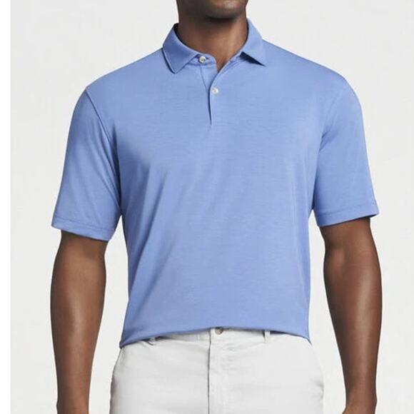 Peter Millar Seaside Dri Release Natural Touch Polo – Blue – Size Small - Picture 1 of 6